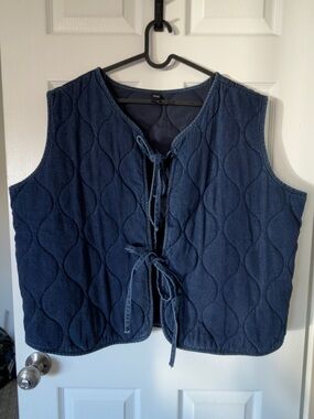 Cider Women’s Plus Size Quilted Tie Front Knotted Vest - XXL